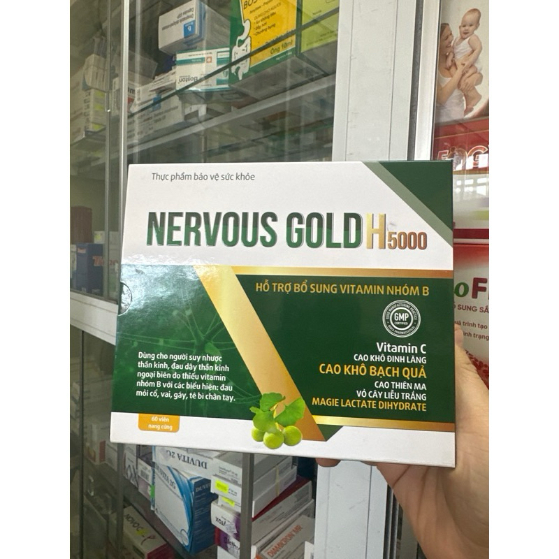 Bổ thần kinh NERVOUS GOLD H5000 hộp 60 viên