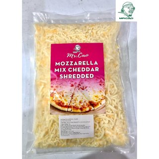 Phô mai bào sợi mozzarella mix cheddar gói 1kg