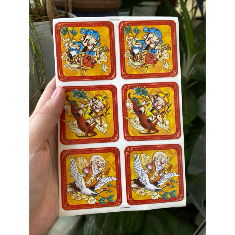 Tem Tết Decal dán chúc mừng năm mới 2024 - Sticker vuông trang trí Happy New Year Sticker @gocdoquyen