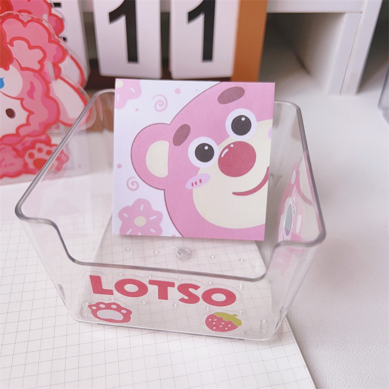 Giấy Sticky Note SOLANO 50 Tờ Giấy Ghi Chú Hình Gấu Dâu Dễ Thương- SLN001482