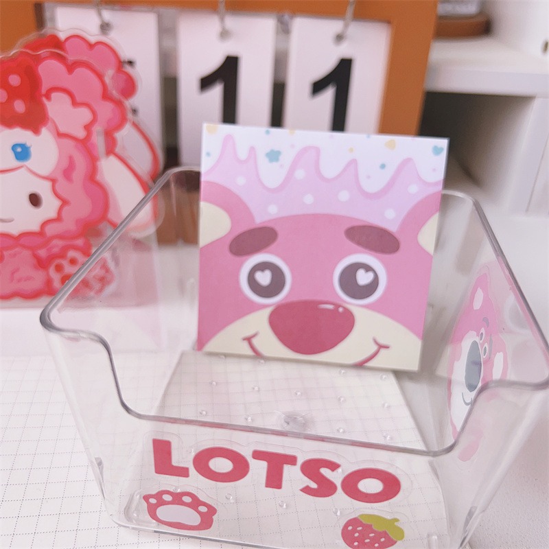 Giấy Sticky Note SOLANO 50 Tờ Giấy Ghi Chú Hình Gấu Dâu Dễ Thương- SLN001482