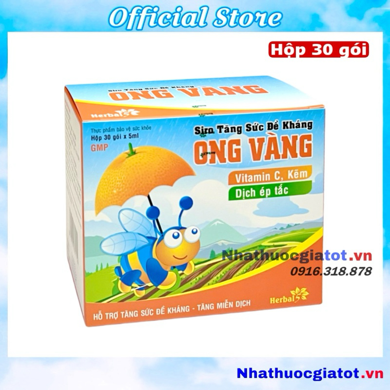 Siro Tăng Đề Kháng Ong Vàng Dạng Gói 5ml