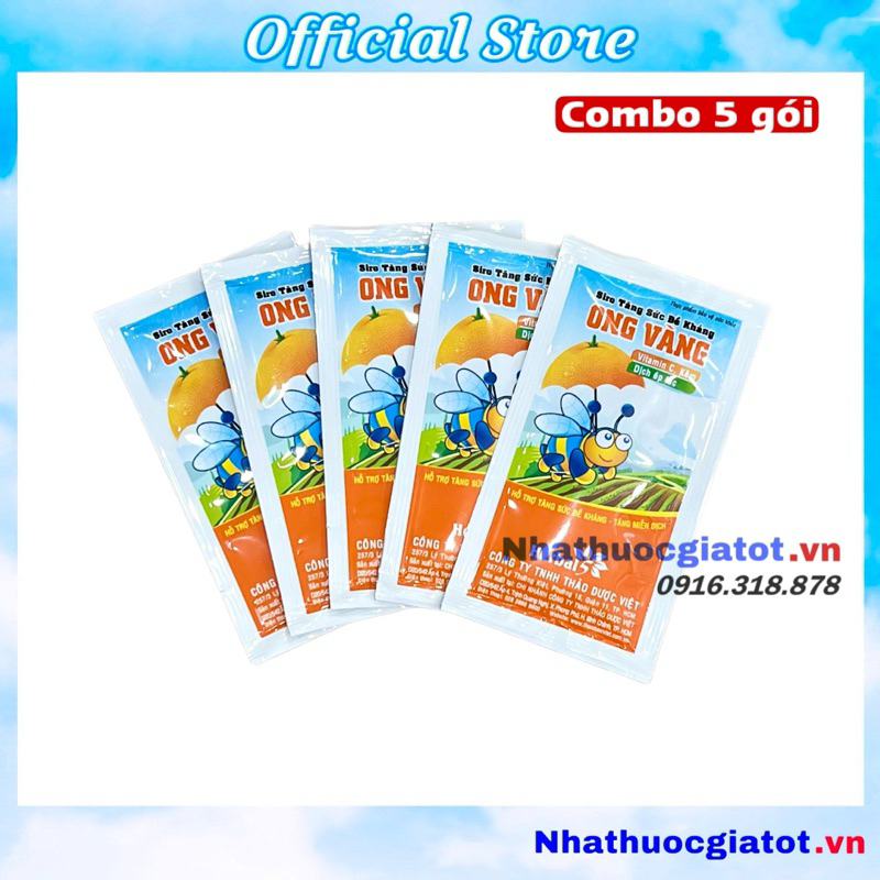 Siro Tăng Đề Kháng Ong Vàng Dạng Gói 5ml