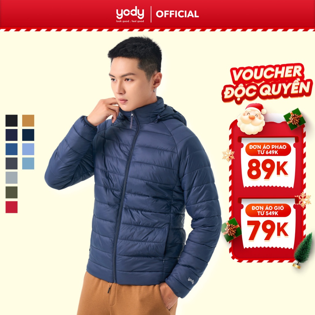 Áo phao nam Yody 3S siêu nhẹ tay raglan áo khoác siêu ấm giữ nhiệt cản gió PHM6005
