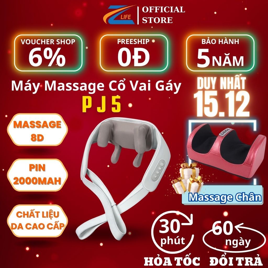 Máy massage cổ vai gáy toàn thân đa năng,Đai massage cổ vai gáy hồng ngoại cao cấp,trị liệu,giảm đau nhức mỏi,thư giãn