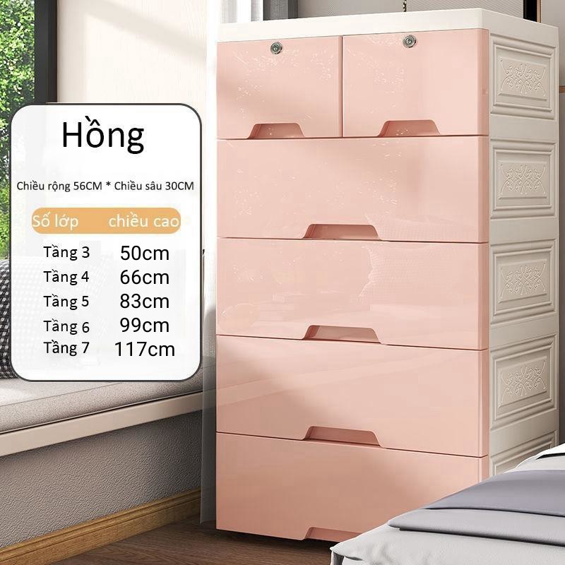 Tủ nhựa có ngăn kéo dễ dàng điều chỉnh, di chuyển, giải quyết vấn đề đồ đạc bừa bộn trong quá trình cho bé bú.
