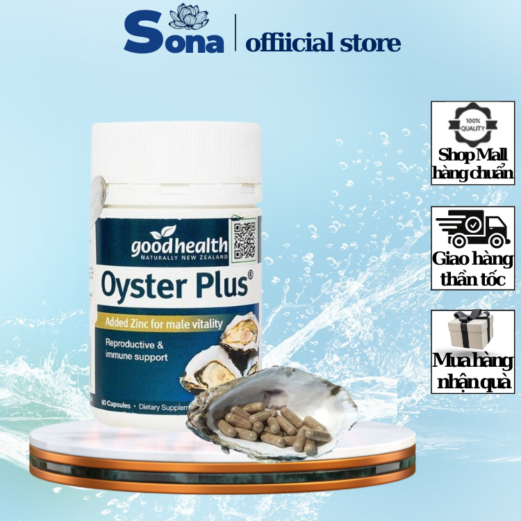 Tinh chất hàu New Zealand Good Health Oyster Plus hỗ trọ tăng cường sinh lý nam giới - hộp 60v