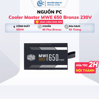 Nguồn cooler master mwe 650 bronze 230v - v2 - hàng chính hãng bảo hành 60 tháng