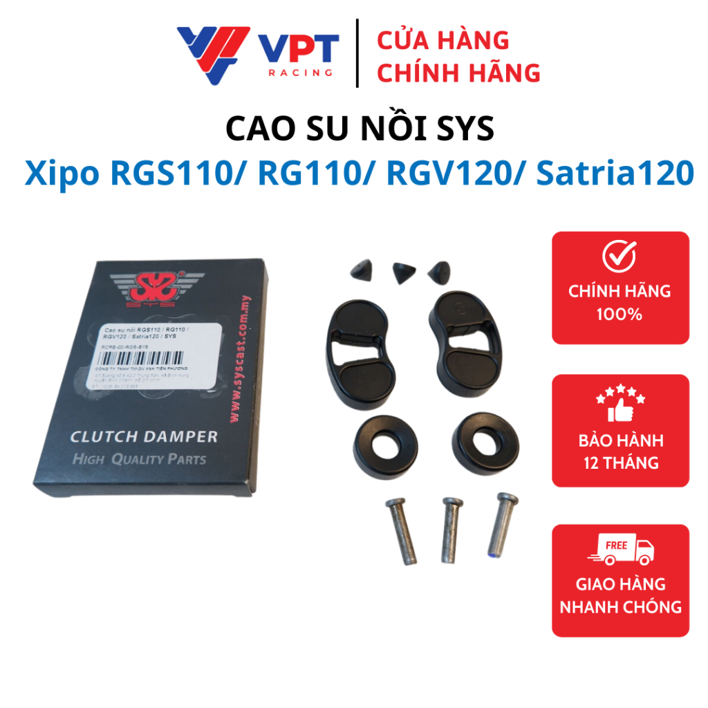 Cao su nồi SYS cho xe Suzuki Xipo RGS 110 / RG 110 / RGV 120 / Satria 120