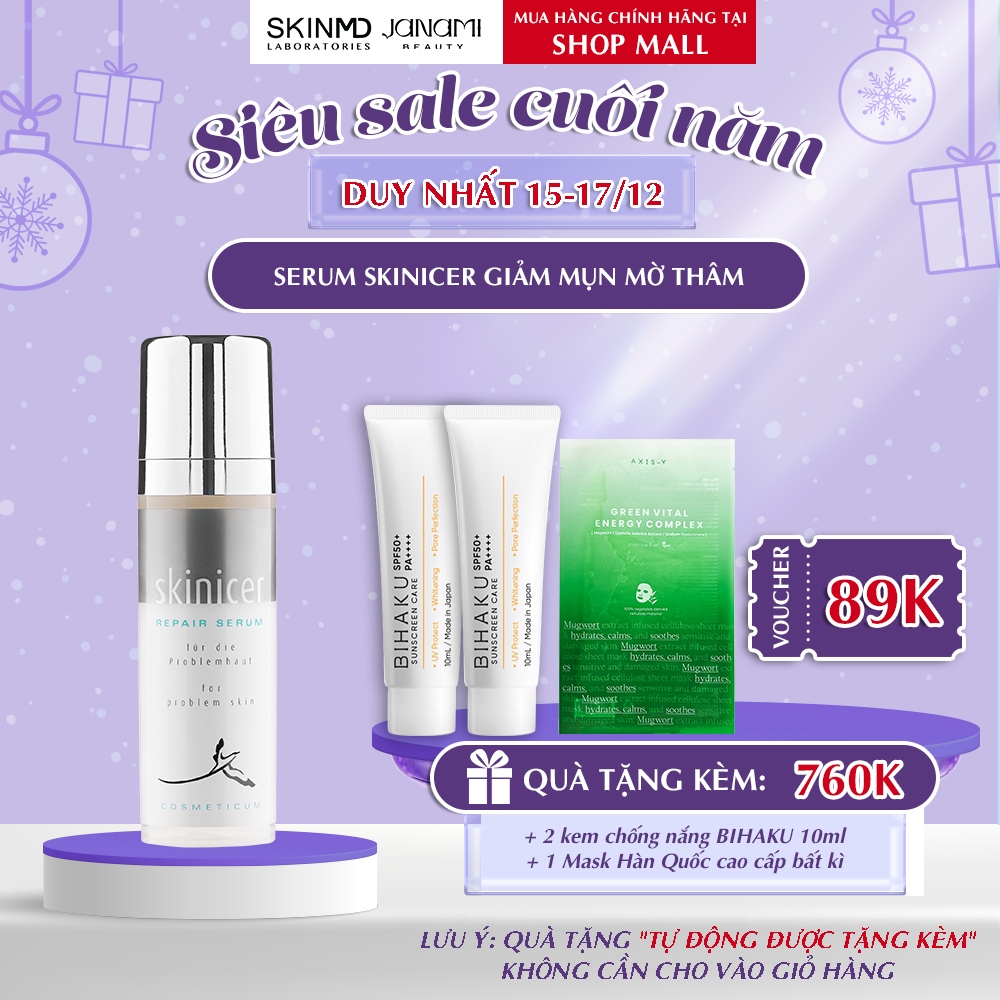 Serum phục hồi da tổn thương loại bỏ mụn, phục hồi thâm sạm Ocean Pharma SKINICER REPAIR SERUM 30ml