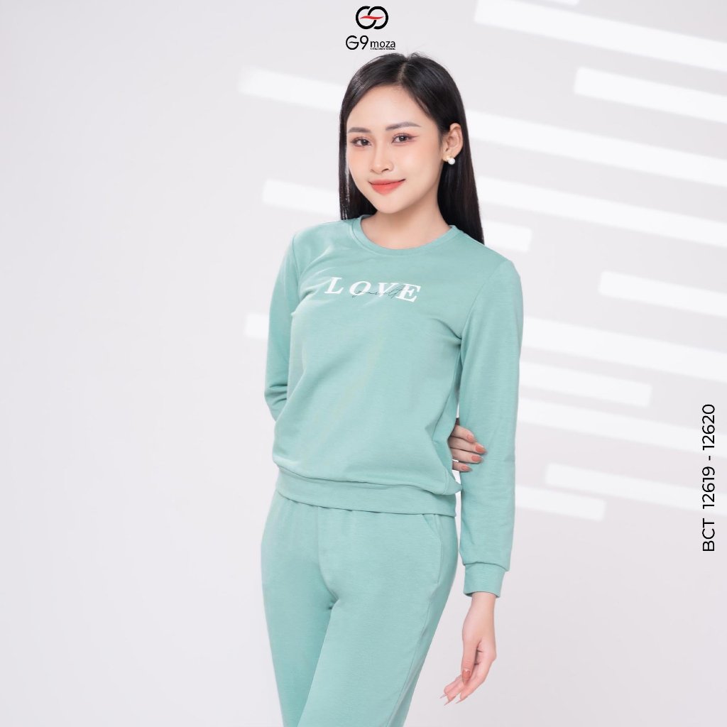 Bộ cotton đồ mặc nhà 12619 - 12620  G9moza được làm từ chất liệu cotton da cá , mềm mịn.