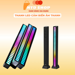 Thanh đèn led 16 triệu màu, đèn d08-rgb cảm ứng âm thanh, nhấp nháy theo nhạc