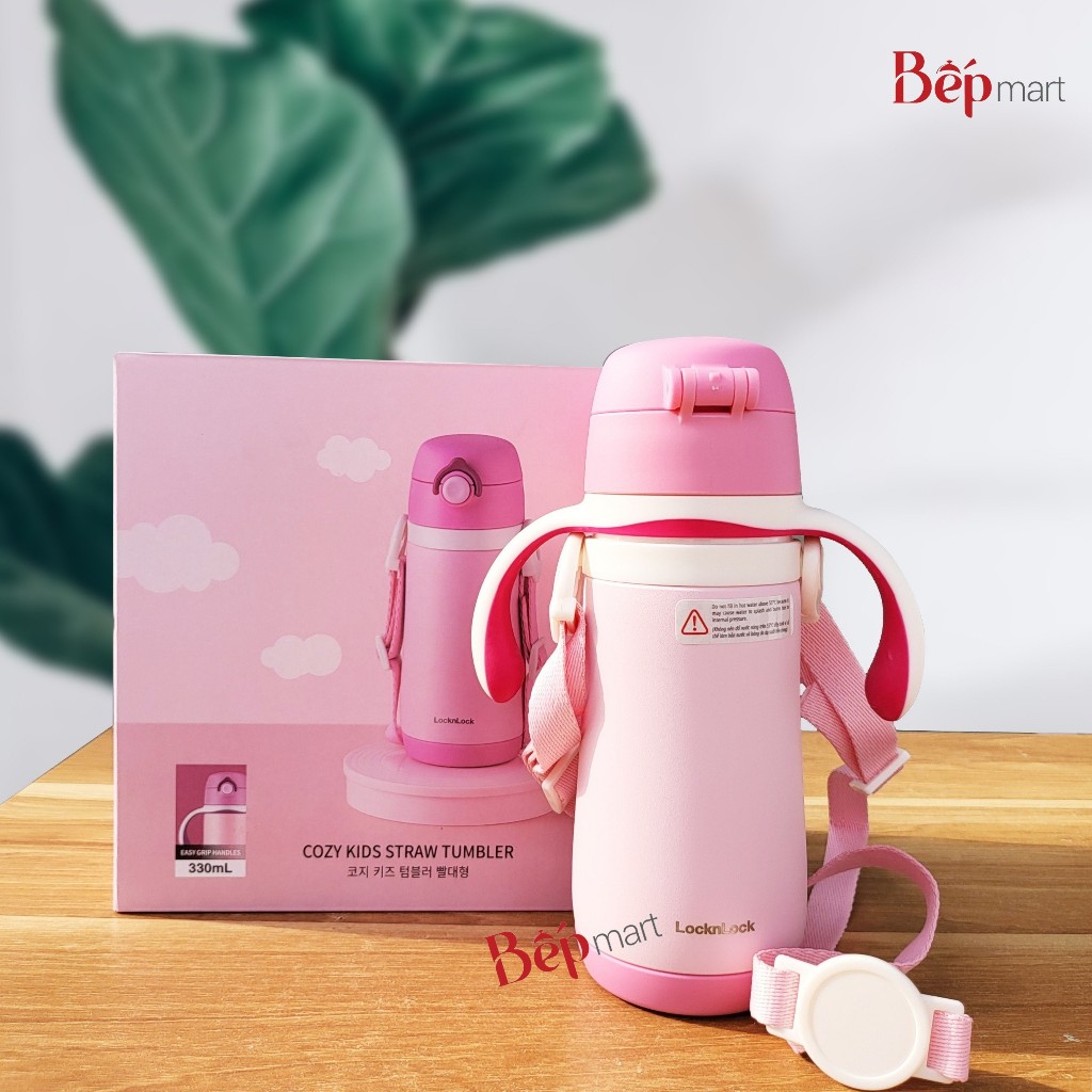 Bình giữ nhiệt cho cho trẻ em LocknLock Cozy Kids Straw Tumbler LHC4236 330ml - bepmart - hàng chính hãng