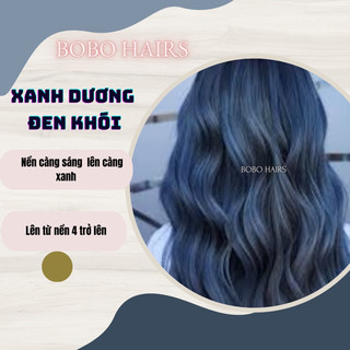 Sét Nhuộm Tóc Xanh Dương Đen Khói Tặng Oxy