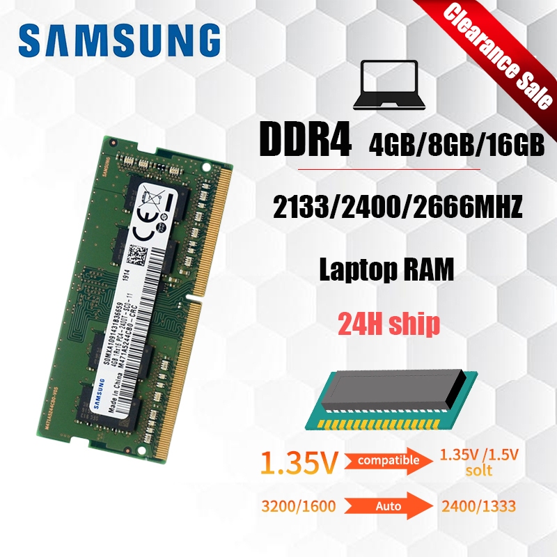 【Ship hàng tận nơi 24H】Samsung 4GB/8GB/16GB Laptop RAM DDR4 2400MHZ 2666MHZ SODIMM memory for notebooks