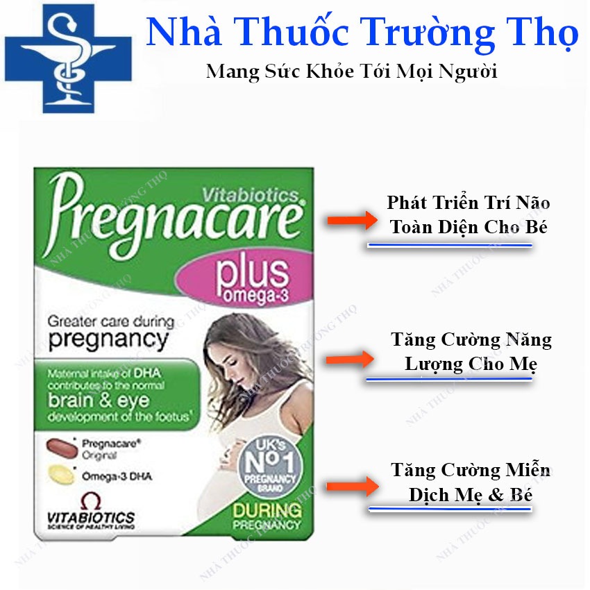 Vitamin bà bầu Pregnacare Plus Omega-3 hộp 56 viên của Anh