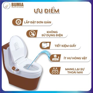 Nắp bồn cầu tự rửa vệ sinh hậu môn và vệ sinh cho phụ nữ Bumia bidet Bm01