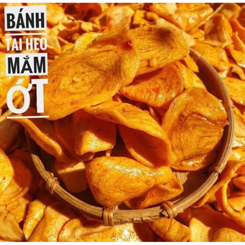 500G Snack Bánh Tai Heo Xào Nhí Vị Mắm Cay, Snack Bim Bim, đồ ăn vặt, ăn vặt tuổi thơ