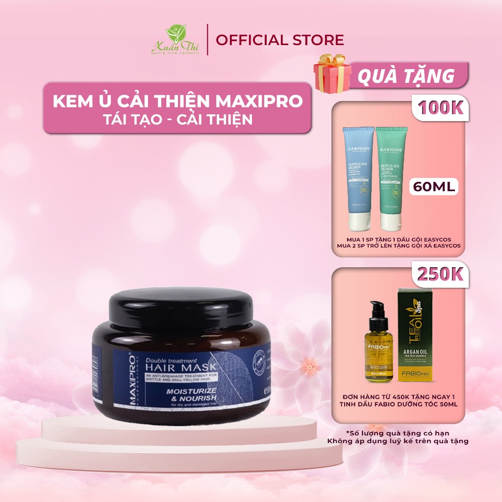 Kem ủ tóc phục hồi tóc hư tổn chuyên sâu Maxipro – 500ml - Mỹ Phẩm Xuân Thì