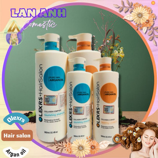 Bộ Dầu Gội Olexrs Hair Salon Argan Oil Collagen  Mẫu mới nhất Dầu gội Olexrs Phục hồi tóc hư tổn Hương thơm nước hoa