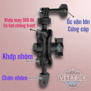 Giá đỡ gopro - giá đỡ camera hành trình vetabox - xoay 360 độ - cứng hơn motowolf