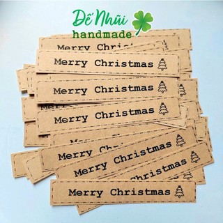 50 Nhãn Dán Sticker Chữ “MERRY CHRISTMAS”