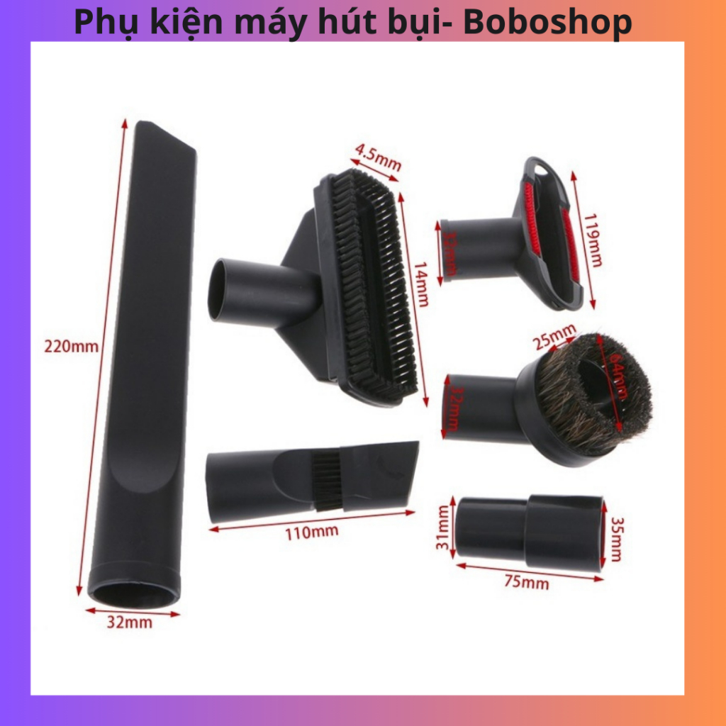 Bộ 5 đầu hút máy hút bụi panasonic, philip, elextrolux, hitachi- Hàng mới