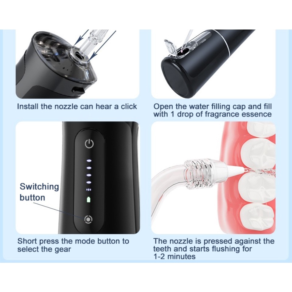 Máy tăm nước mini Xiaomi Enpuly M6 Plus pin 1100 mAh nhỏ gọn di động Kèm vòi thay thế TTSHOP720