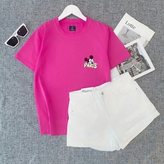 Áo phông thiết kế MICKEY PARIS  cotton 100% form rộng co giãn 4 chiều nhiều màu dễ phối đồ THIẾT KẾ BỞI DORRIS N