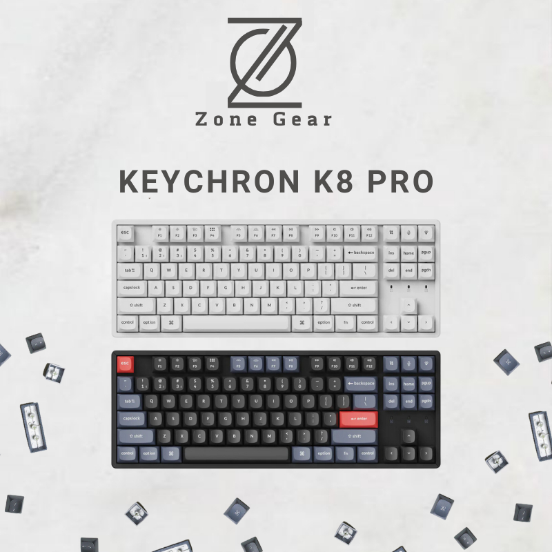 Bàn Phím Cơ Keychron K8 Pro - Hỗ trợ QMK/VIA - Kết nối không dây