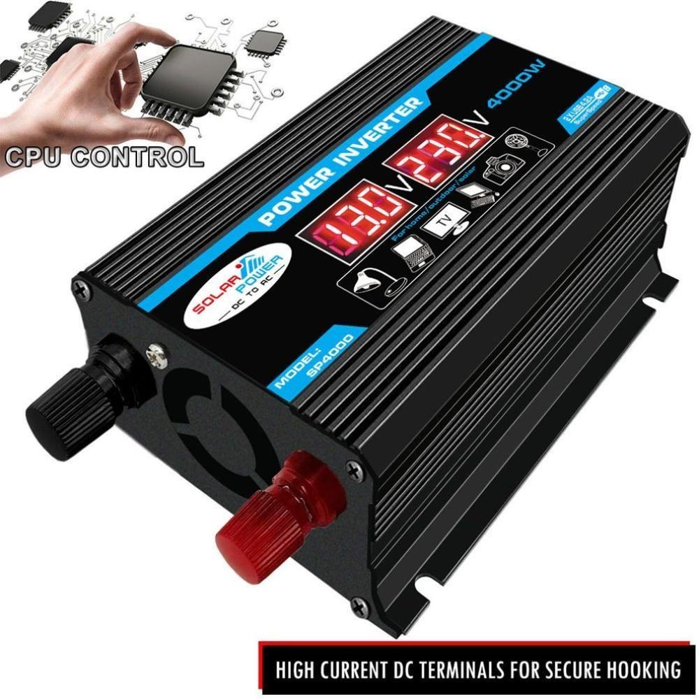 Bộ chuyển đổi 12v sang 220v, bộ chuyển đổi điện 4000w, biến tần ô tô DC 12V/24V sang AC 220V Chất Lượng