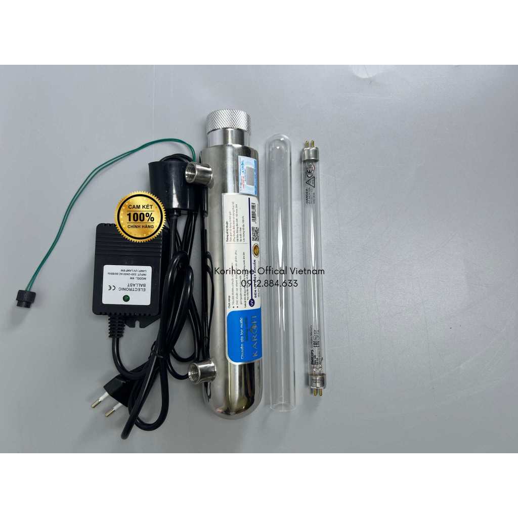 Bộ đèn UV Karofi diệt khuẩn công suất 6W chính hãng gồm đầy đủ linh kiện