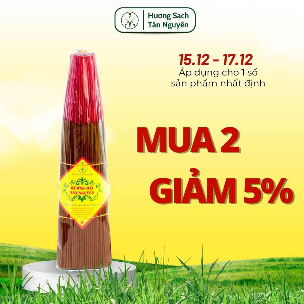 Hương Sạch Tân Nguyên, nhang bài, nhang sạch an toàn sức khỏe, túi 500gr