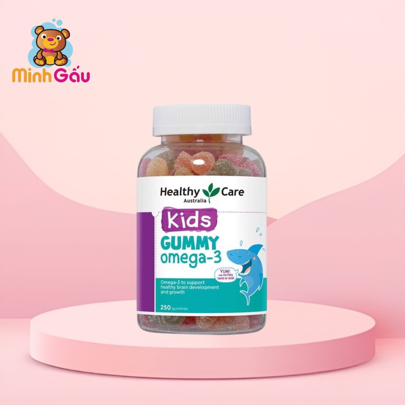 Kẹo Dẻo Dha Cho Bé Healthy Care Gummy Omega 3, Úc 250 viên