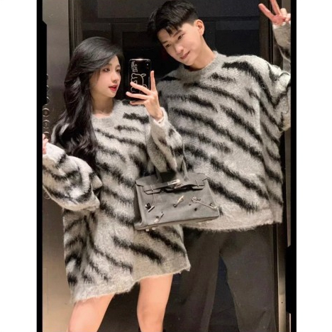 Áo Sweater, Áo Len Lông Cao Cấp Họa Tiết Vằn Luxury Nam Nữ Mặc Đều Đẹp - Áo Len Hổ Vằn Chất Liệu Đẹp Mới Nhất 2024