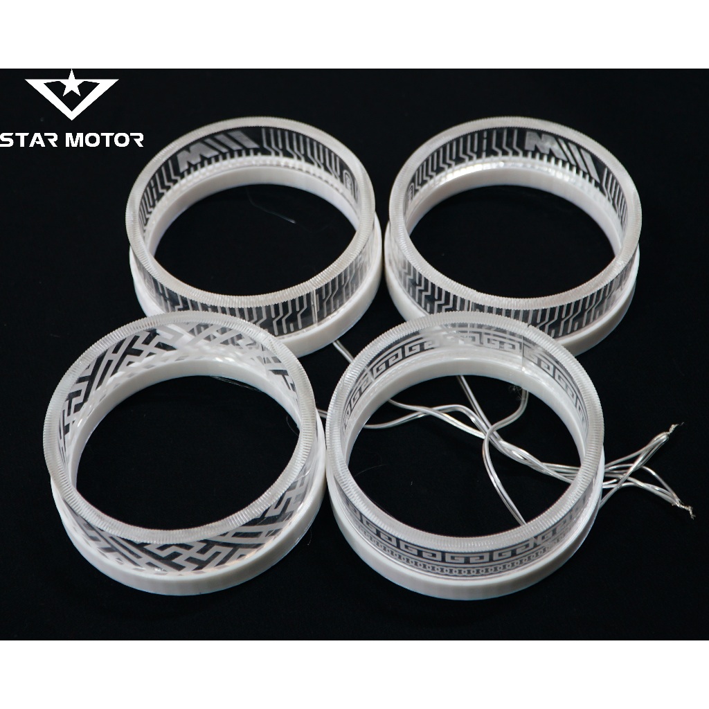 Vòng thiên thần khắc hoạ tiết 3D trang trí dành cho bi cầu 3.0 có màu loại 8cm