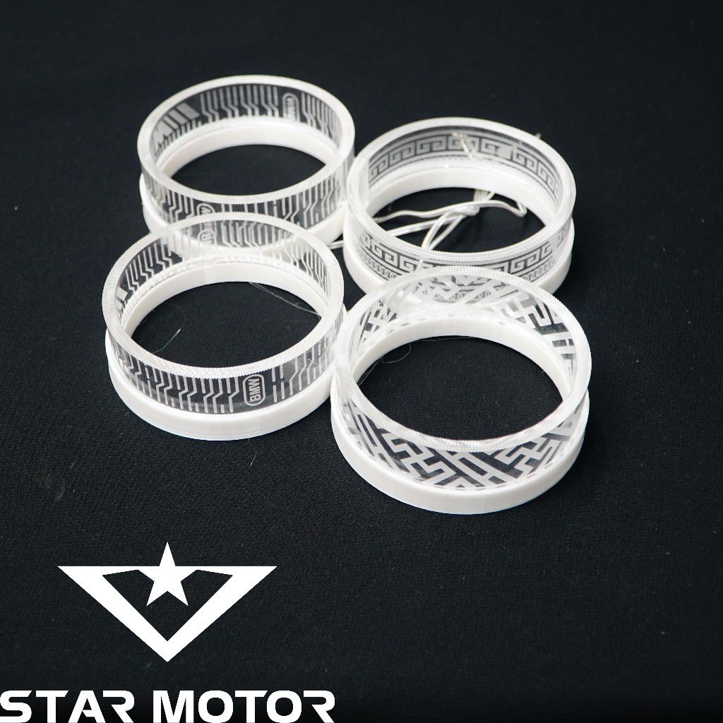 Vòng thiên thần khắc hoạ tiết 3D trang trí dành cho bi cầu 3.0 có màu loại 8cm