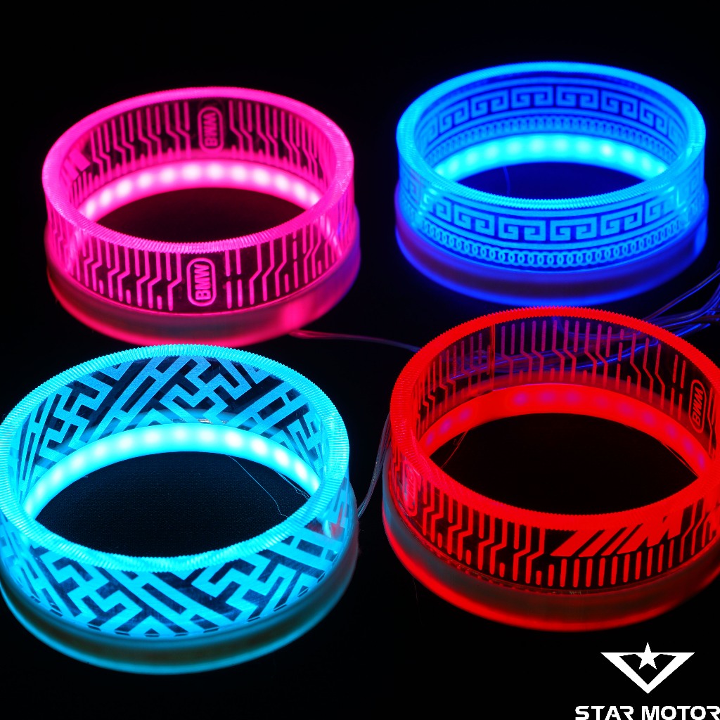 Vòng thiên thần khắc hoạ tiết 3D trang trí dành cho bi cầu 3.0 có màu loại 8cm