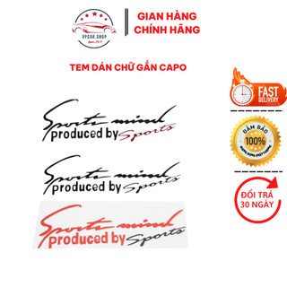 Tem dán chữ decal trang trí nắp capo ô tô, miếng dán decal Sport mind prodeced by Sports