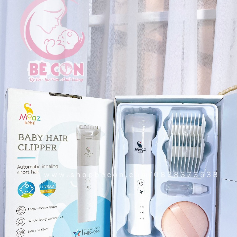 Tông đơ cắt và hút tóc thông minh MOAZ BEBE MB014 - Bảo hành chính hãng