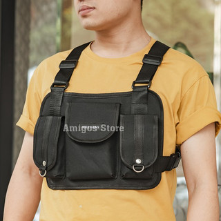 Túi đeo ngực nam, phong cách hiphop, chắc chắn, nhỏ gọn Chest Bag Amigos