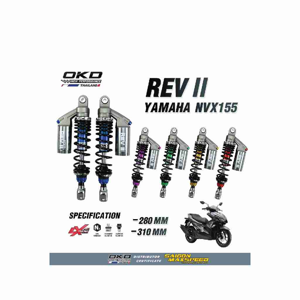 Phuộc Sau OKD Rev II Yamaha NVX 155 (chính hãng)