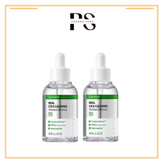 Sn0864 - combo 2 chai serum dưỡng da wellage real cica calming ampoule 50ml*2