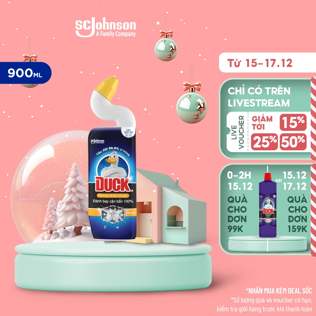 DUCK Đánh bay cặn bẩn Hương Cam Quýt 900ml