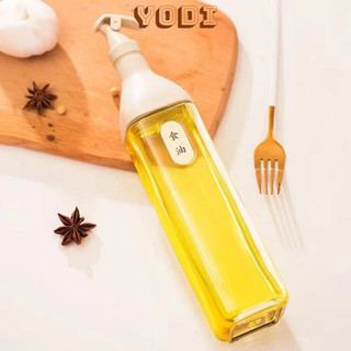 Chai đựng dầu ăn, nước mắm, chai thủy tinh đựng giấm màu sắc trong suốt có van chống trào silicon tiện lợi, 500ml