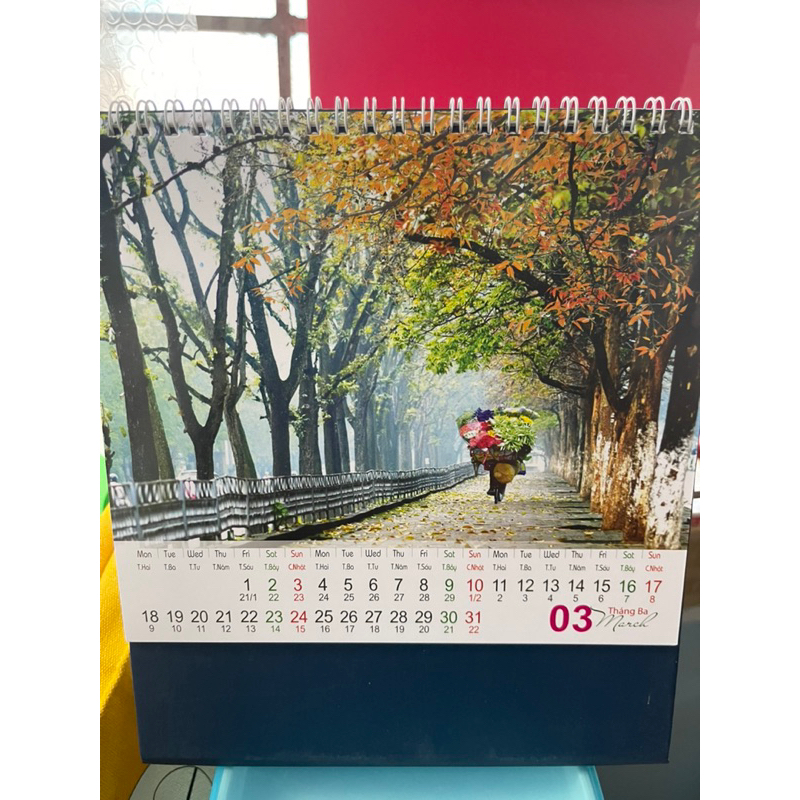 Combo 4 quyển lịch 2024 Giap Thìn  lò xo chữ A  để bàn loại đẹp