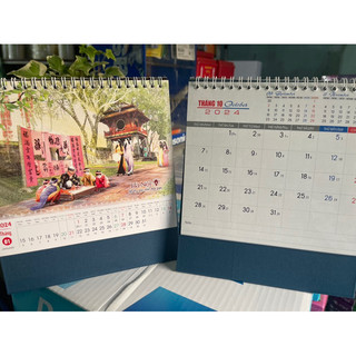 combo 8 quyển lịch để bàn chữ A cao cấp 2024 giáp thìn