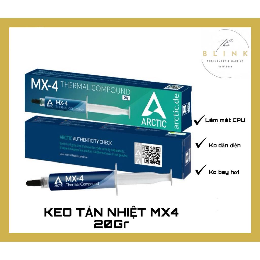 Keo Tản Nhiệt Ống 20G Arctic MX4, Chính Hãng