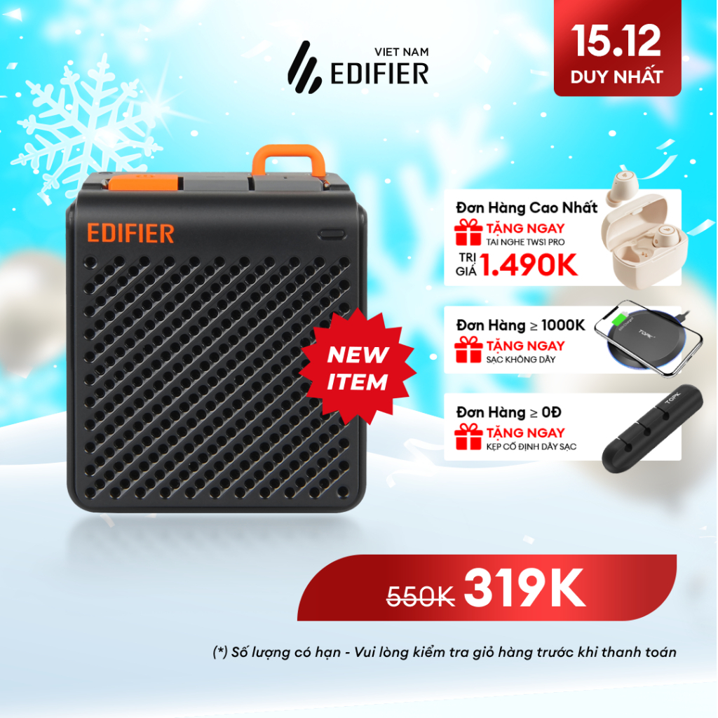Loa Bluetooth V5.3 Wireless EDIFIER MP85 | Thời lượng pin 8H | Edifier Connect App 1 đổi 1