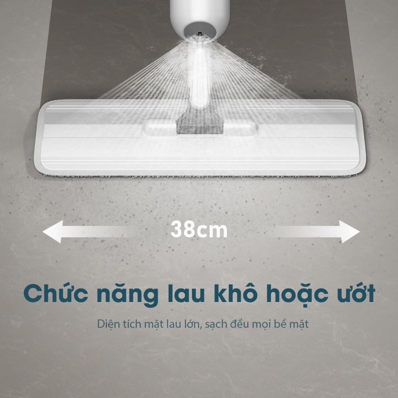 Samono Cây lau nhà phun sương thông minh đầu xoay 360 độ, lau nhà không mệt BCT701/816